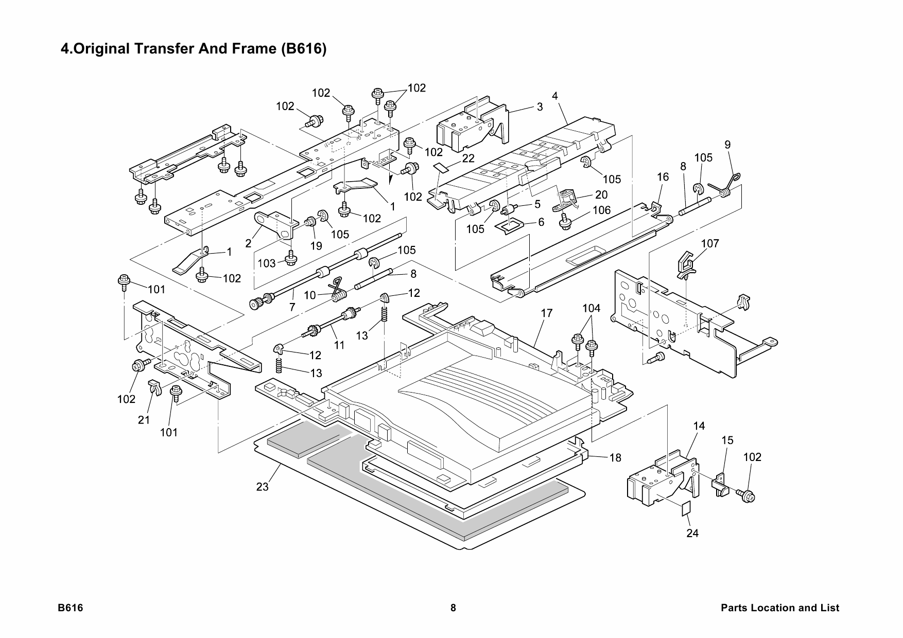 RICOH Options B616 DOCUMENT-FEEDER-DF78 Parts Catalog PDF download-5